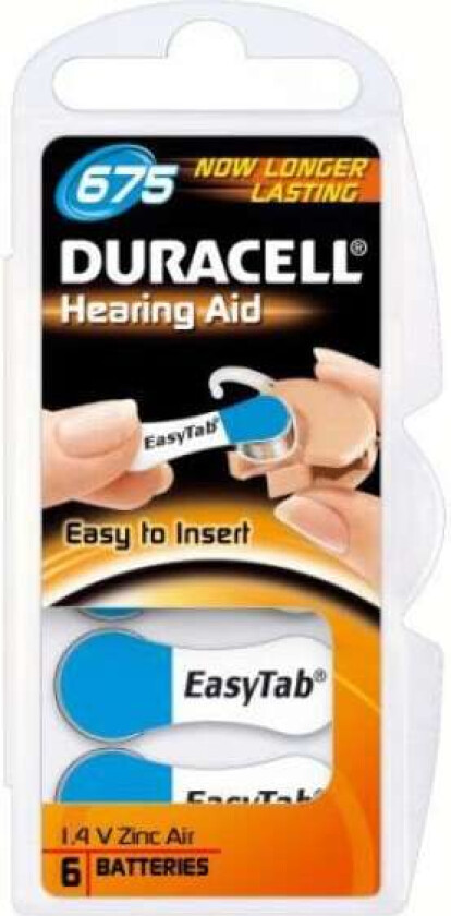 batteri for høreapparat DA675 (6 stk)