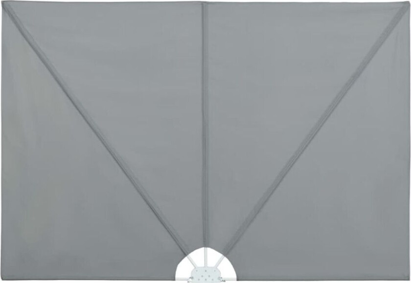 Sammenleggbar sidemarkise for terrasse grå 400x200 cm