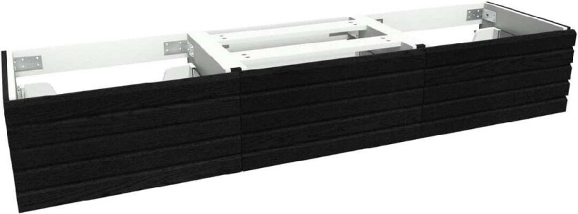 Bilde av VikingBad Mie Demi Stav Servantskap dobbel - Sort Eik