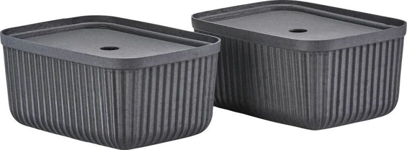 Pulp oppbevaringsboks 23x32 cm 2-pack Black