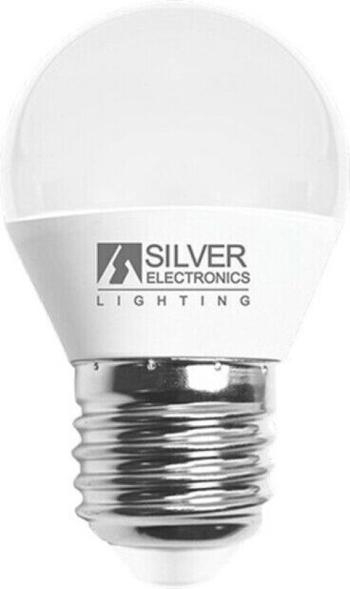 Sfærisk LED Lyspære Silver Electronics 960727 E27 7W