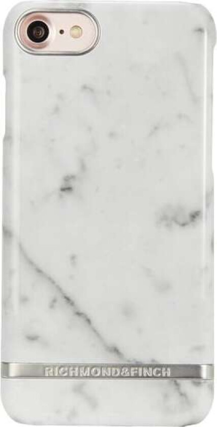 iPhone 7 mobildeksel (hvit marmor)