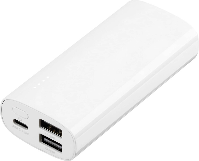 6700 mAh powerbank (hvit)