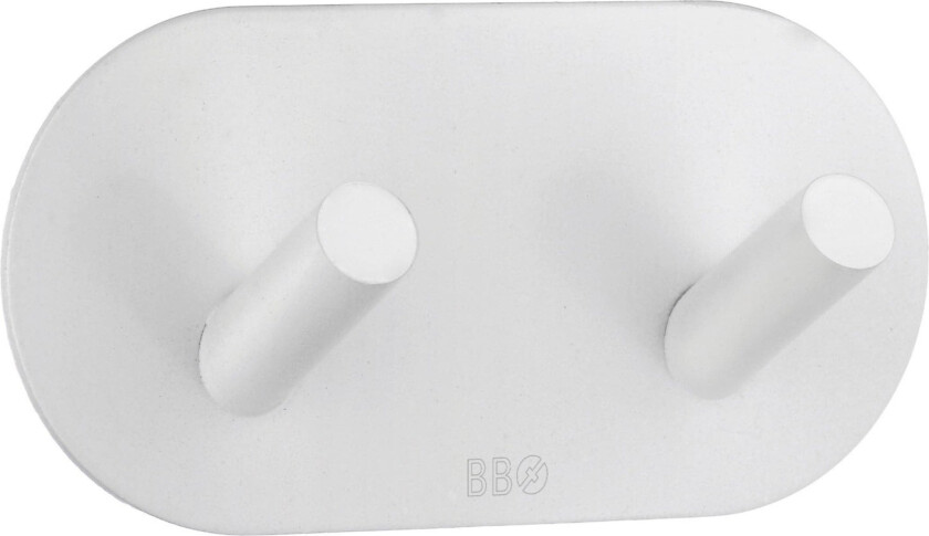 håndkleknagg, matt hvit