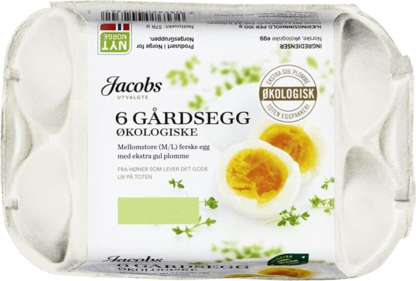 Egg Økologisk 6stk 375g