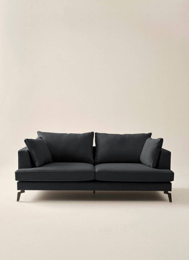 sofa 3-seter Black mdf / metall