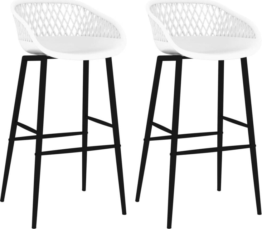 Barstoler 2 stk hvit