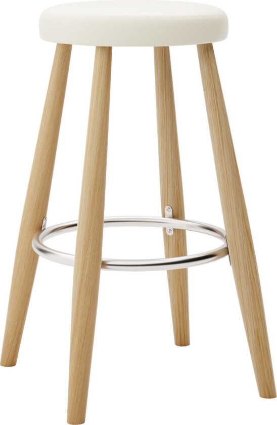 Ch58 Low Stool, Oljad Ek, Lädergrupp B Thor - 300