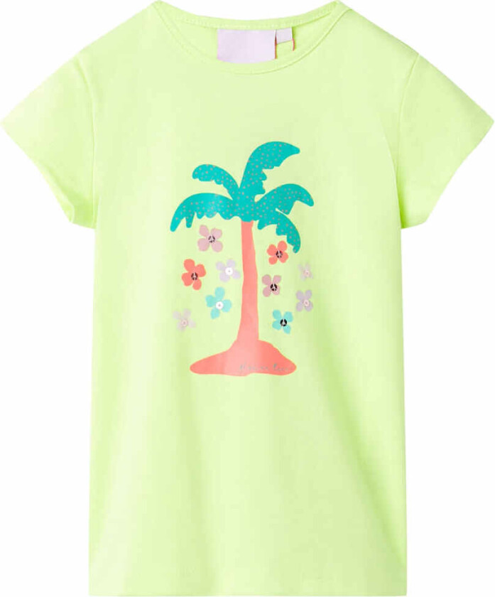 T-skjorte for barn fluogul 116