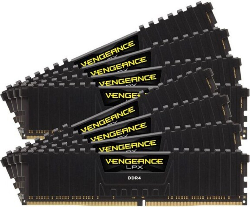 Vengeance LPX DDR4-3200 - 256GB - CL16 - Octa Channel (8 stk) - Intel XMP - Svart