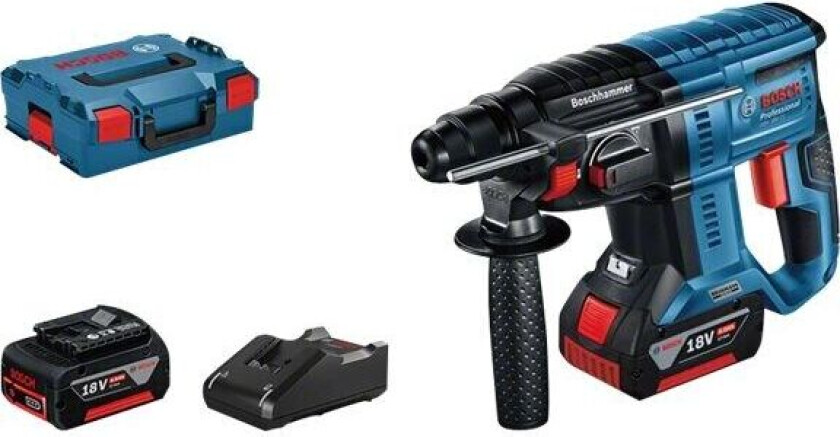 GBH 18V-21 Professional - Roterende hammer - trådløs - 3-modus - SDS-plus - 2 joule - 2 batterier - 18 V