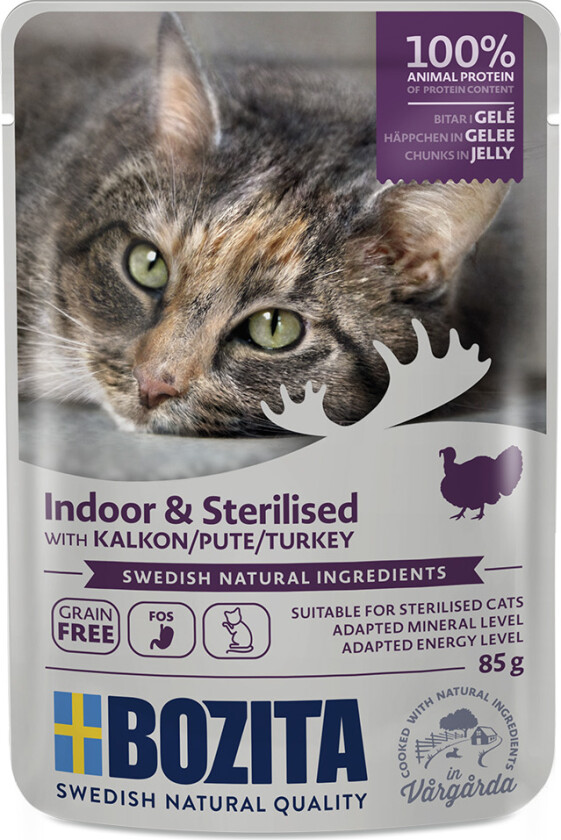 Bozita Indoor & Sterilised Kalkun i Gelé 85 g