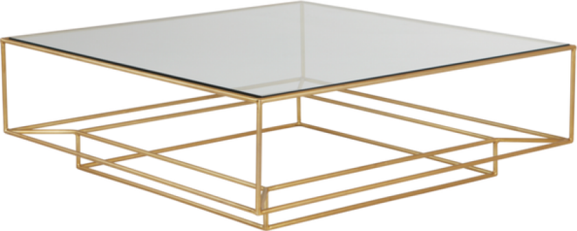 LAKELAND sofabord 102x102 cm Brass