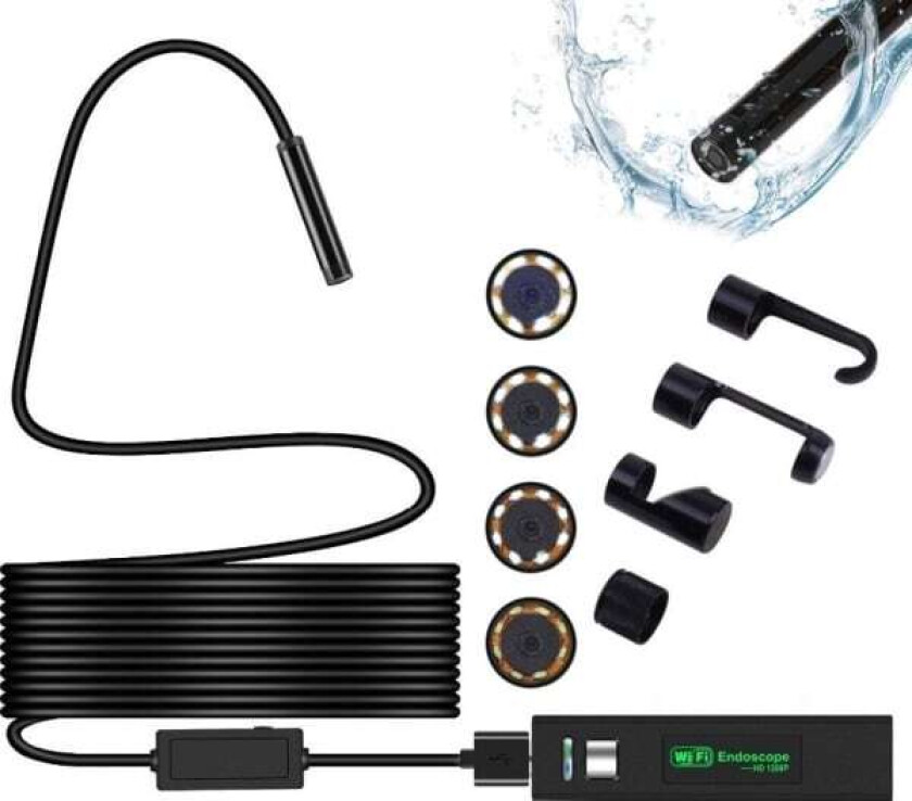 Bilde av endoskop / inspeksjonskamera / wifi usb 1200p 8 mm - 5 meter