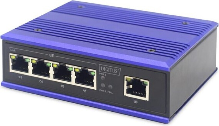 DN-651118 4 Port Gigabit Network Switch Industrial Unmanaged 1 RJ45 Uplink