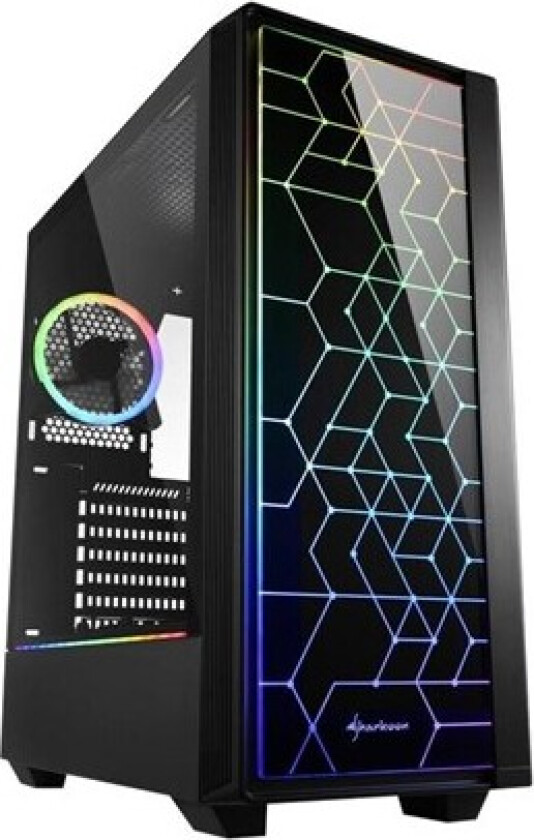 RGB LIT 100 - mid tower - ATX - Kabinett - Miditower - Svart