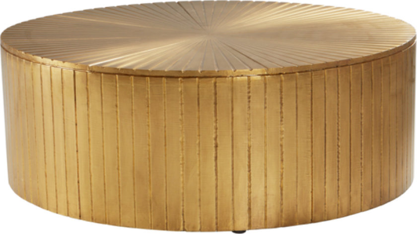 sofabord Ø 90 cm Messing