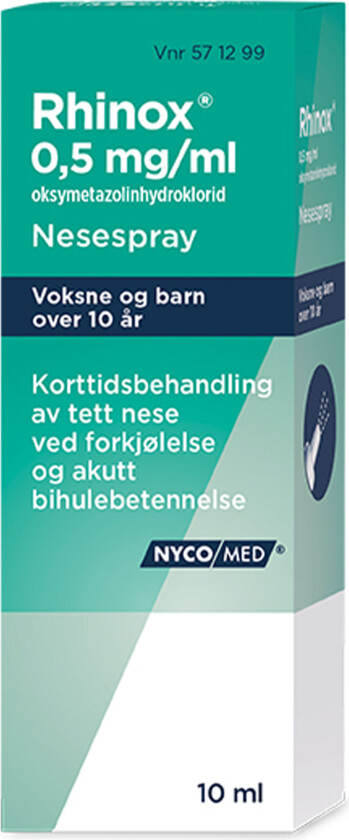Nesespray 0,5mg/ml, 10 ml.