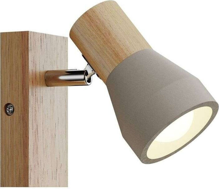 Spotlight Filiz av tre og betong, 1 lyskilde