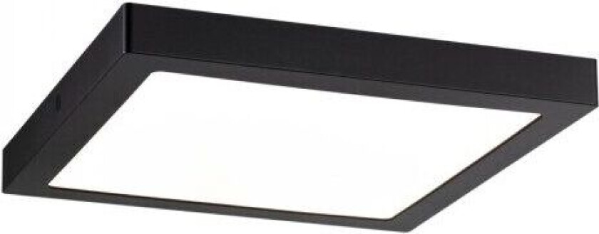 Abia, firkant, Tak, Overflatemontert, Sort, Plast, IP20