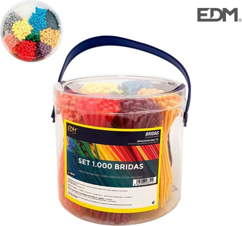 Nylon buntebånd EDM 1000 Unidades Multicolour