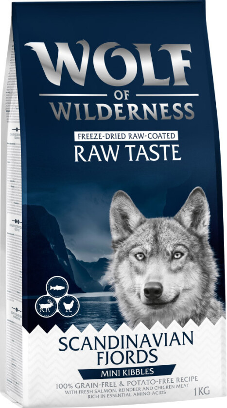 1 kg Wolf of Wilderness hundefôr til spesialpris! - MINI The Taste Of Scandinavia - Reinsdyr, Laks, Kylling