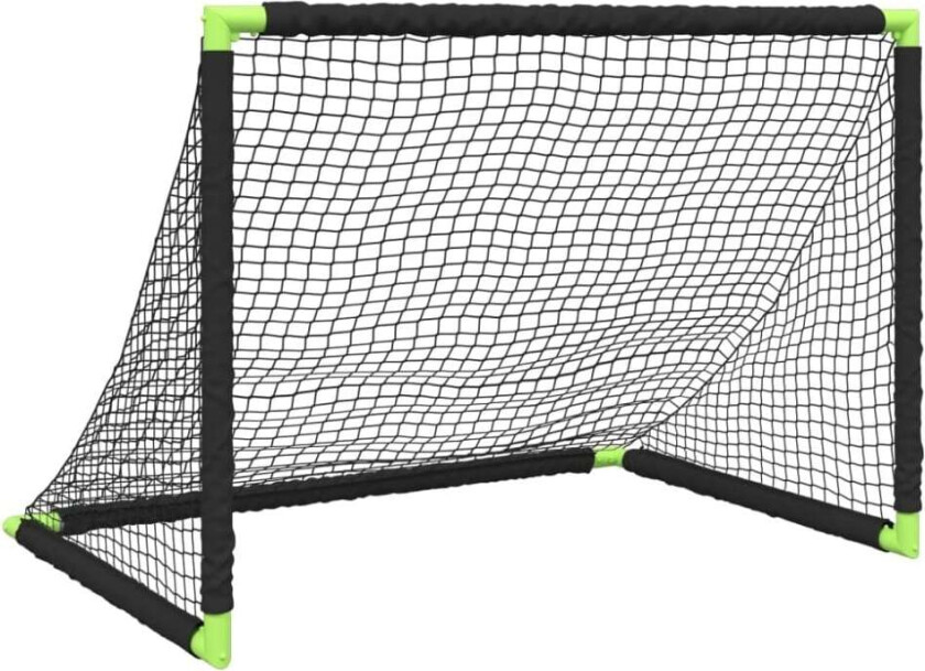 Sammenleggbart fotballmål for barn svart 90x64x64 cm