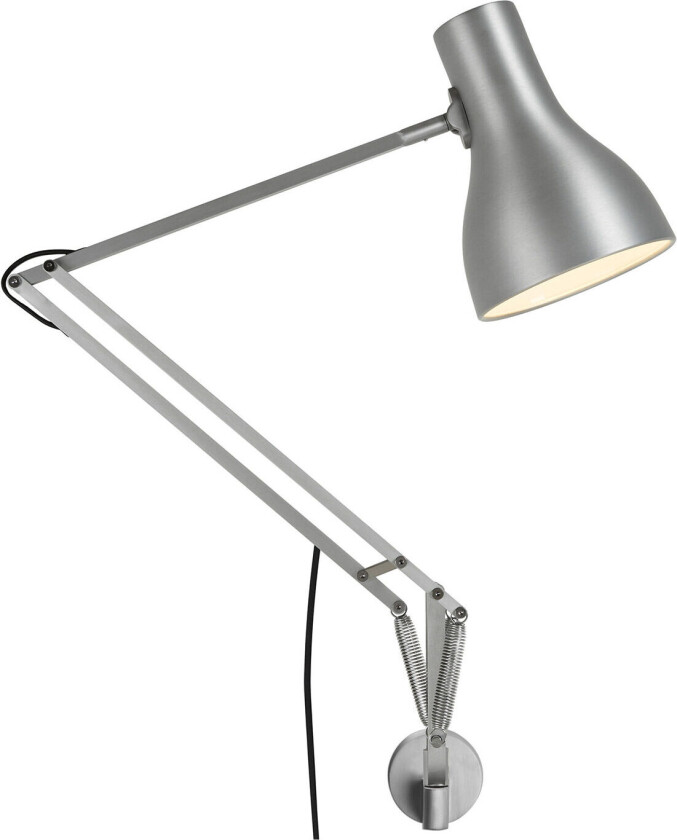Type 75 Lamp With Wall Bracket Silver Lustre