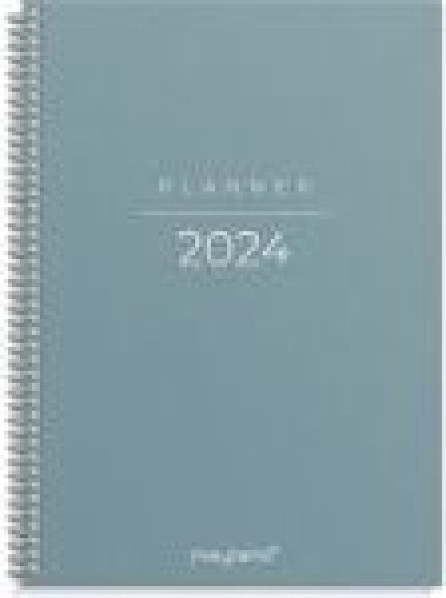 Ugekalender A5 med tekstilpræg højformat 2024