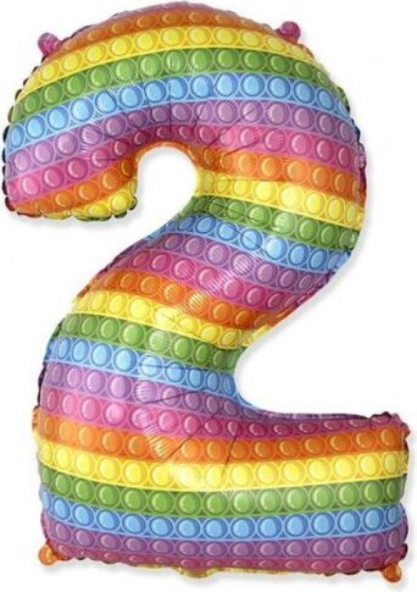 Folieballong Fx "Nummer 2" Pop It 69 Cm