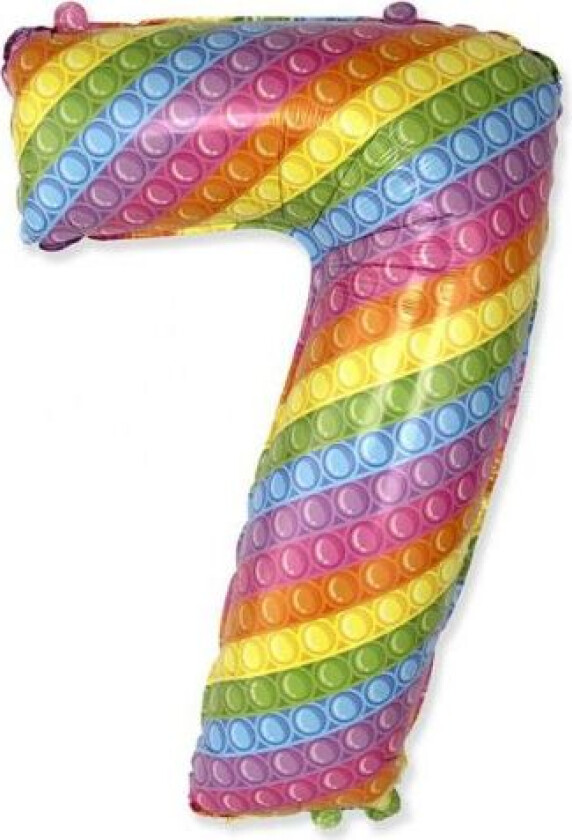 Folieballong Fx "Nummer 7" Pop It 69 Cm