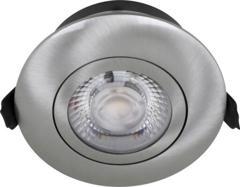 Low Profile Flexible downlight, Ø8,5 cm, børstet alu, 2700K