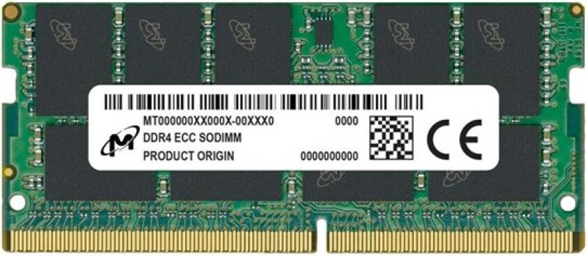 Micron - DDR4 - module - 16 GB - SO-DIMM 260-pin - 3200 MHz / PC4-25600 - unbuffered