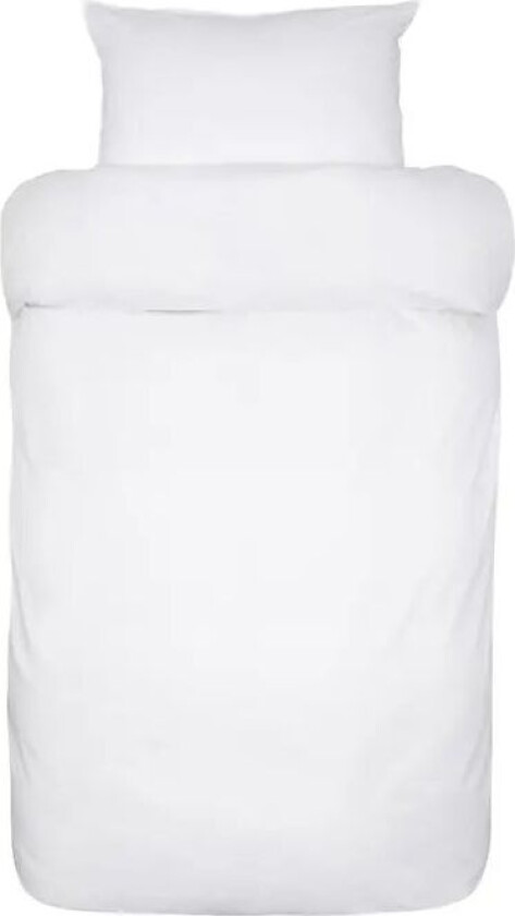 Høie Of Scandinavia Satin sengetøy 140x200 cm - Siena hvit - Ensfarget sengetøy - 100% egyptisk bomullssatin - Sengesett fra Høie
