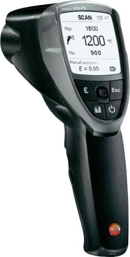 testo 835-T2 Infrarødt termometer Optik (termometer) 50:1 -10 - +1500 °C Kontaktmåling