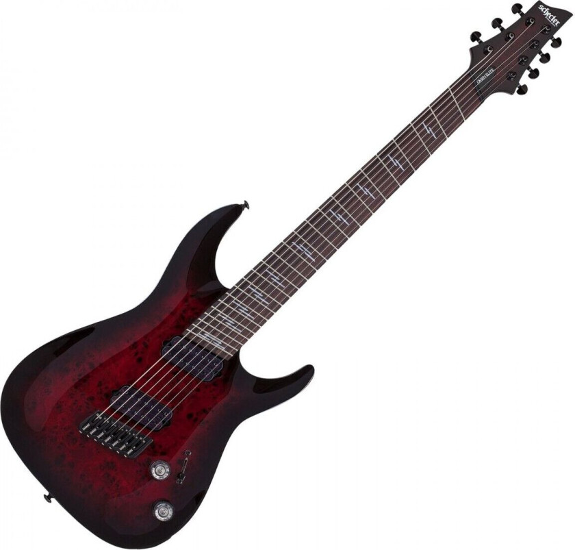 Schecter Omen Elite-7 MS Black Cherry Burst