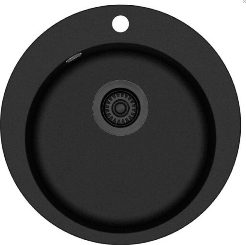 Saturn kjøkkenvask, Ø50,5 cm, sort