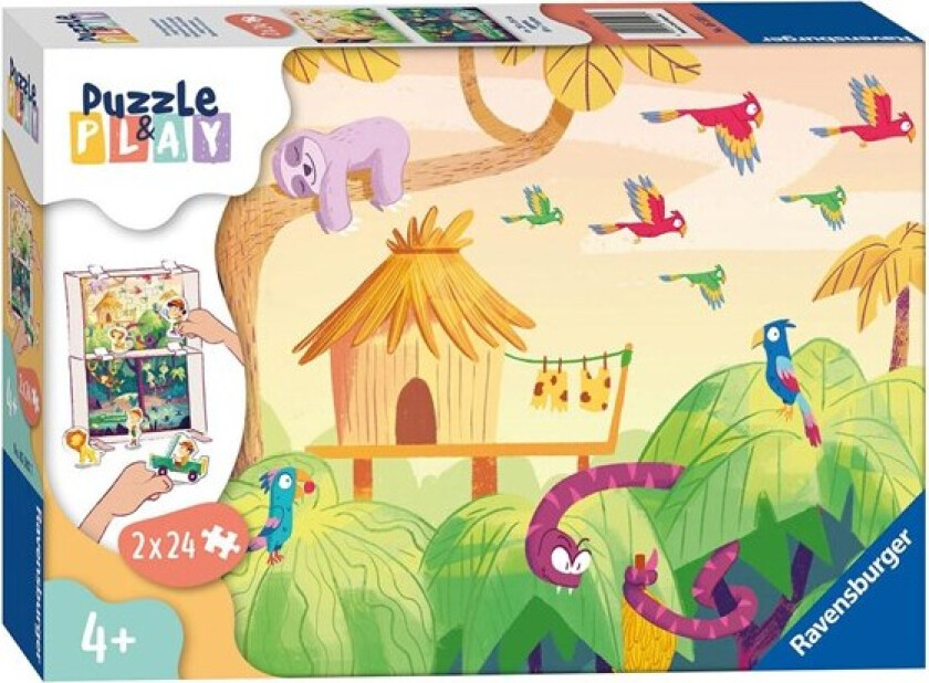Puzzle & Play - Jungle Adventure 2x2 Gulv