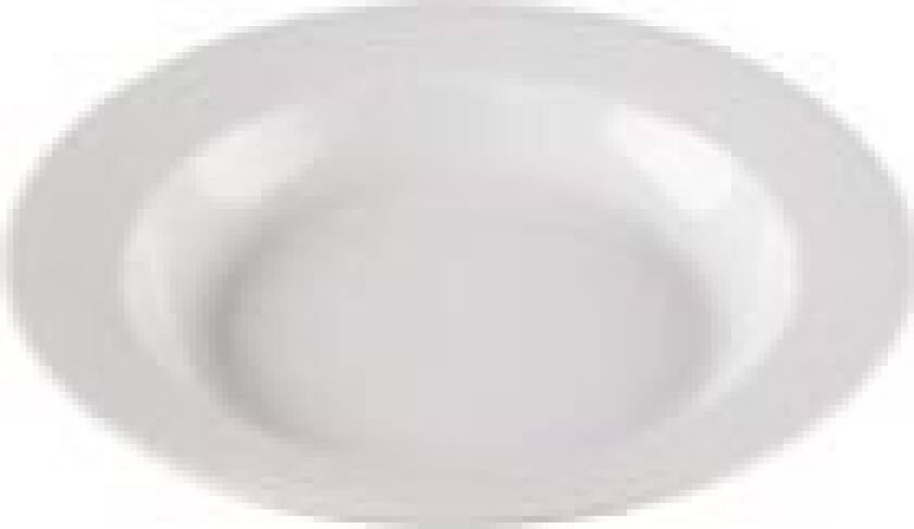 Tallerken Venice Ø23 cm Dyb Porcelæn Hvid,6 stk/pk