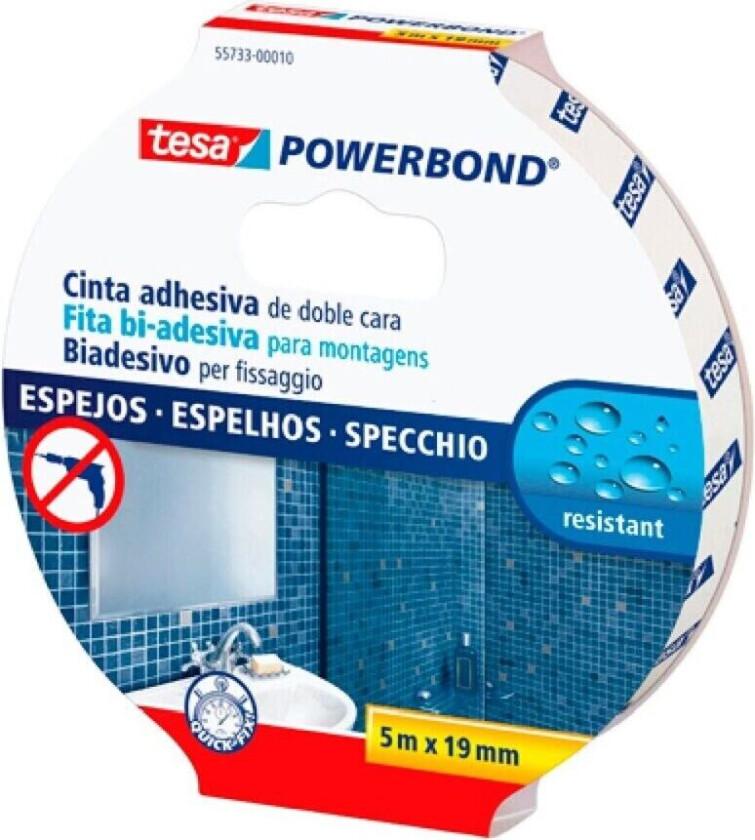 Dobbeltsidig tape TESA White Transparent