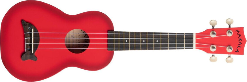 Makala Dolphin Mk-Sd-Rdburst Red Burst Soprano Ukulele Med Bag