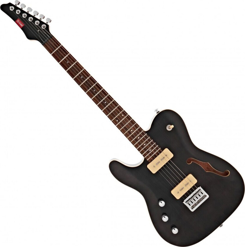 734 Venstrehendt SH Elektrisk Gitar Transparent Black