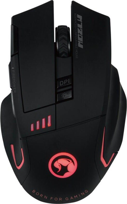 Mouse. Wireless. Black - Mus - Optisk - 8 - Svart