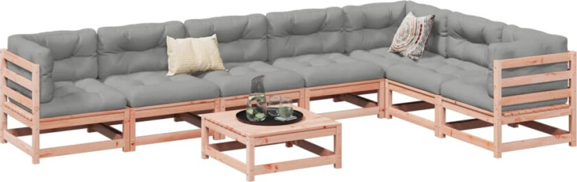 Hagesofasett 8 deler heltre douglasgran