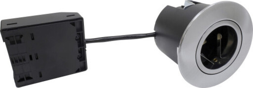 Quick Install innbyggingsspot, børstet stål