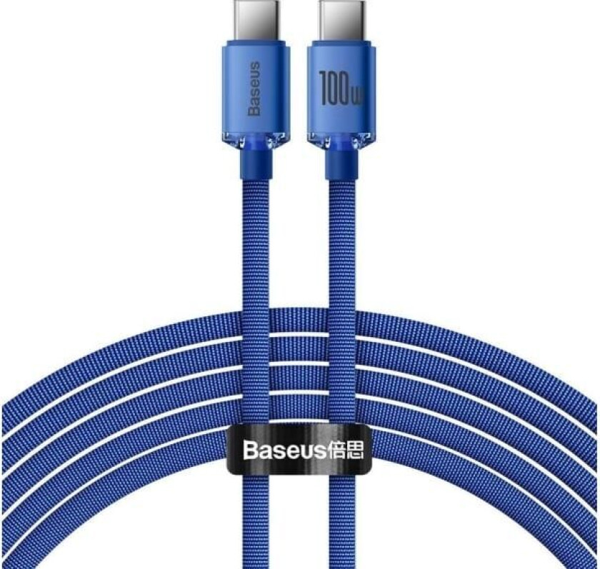 Crystal Shine cable USB-C to USB-C 100W 2m (blue)