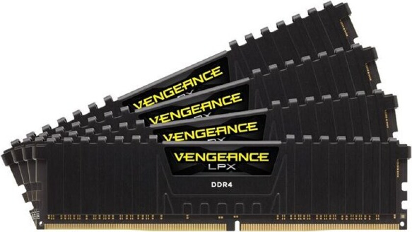 Vengeance LPX DDR4-2400 - 64GB - CL14 - Quad Channel (4 stk) - Intel XMP - Svart