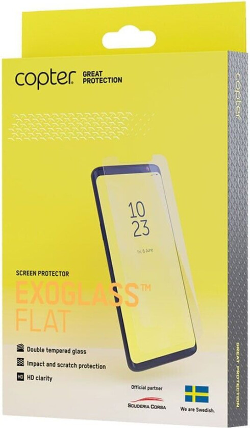 Skjermbeskytter till Samsung Galaxy A50 ExoGlass Flat Herdet Glass