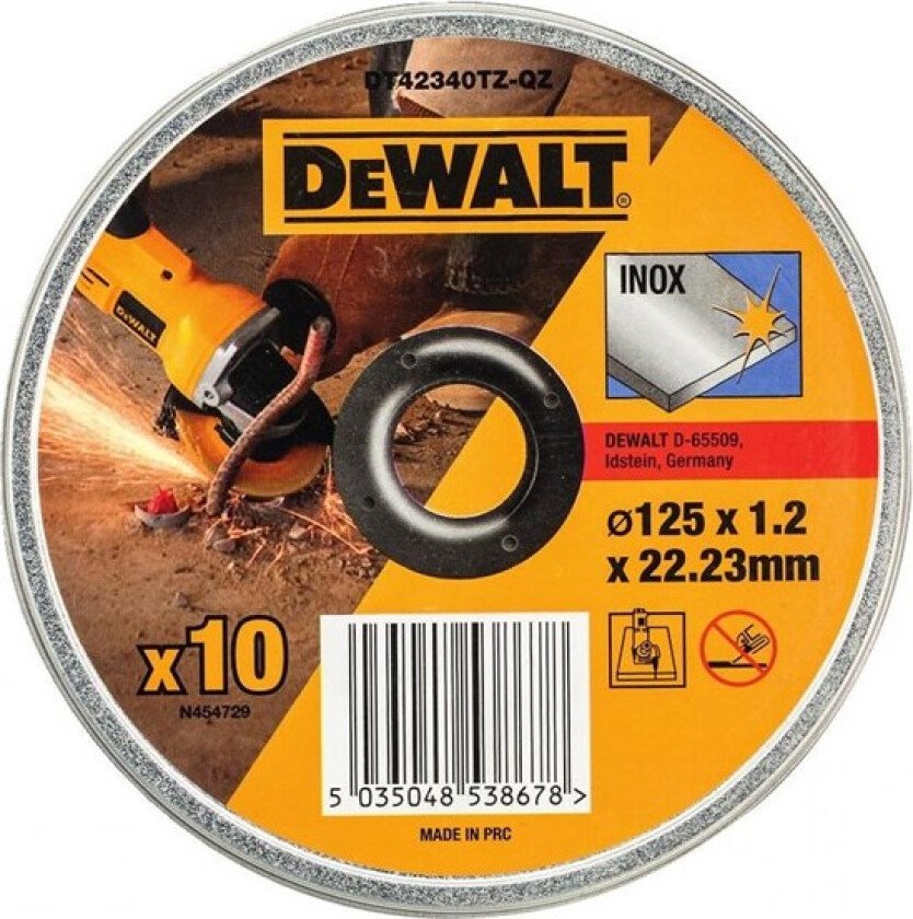 Dewalt DT42340TZ Kappeskive fast cutting, 10-pakning