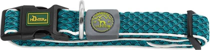 Hundehalsbånd Hunter Vario Basic Threads Turkis 20